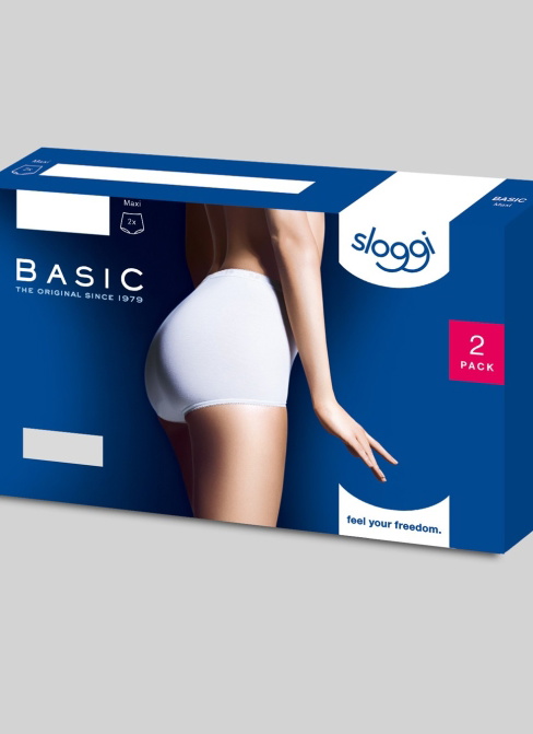 SLOGGI MAXI Chiloți dama BASIC+ 2PACK negru