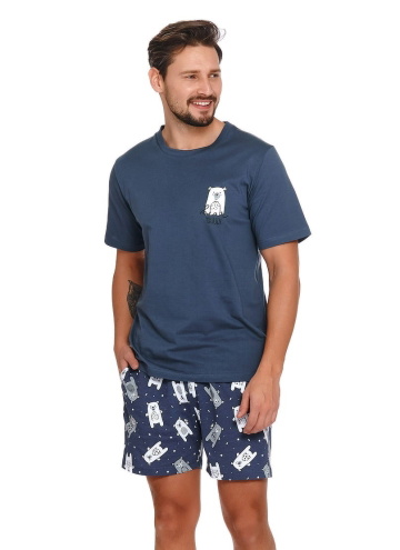 Pijama pentru bărbați DOCTOR NAP PMB.4222 DEEP BLUE