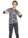 Piżama chłopięca Cornette Air force grafit