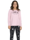 Pijama fete ITALIAN FASHION UMBRA lung salmon/print