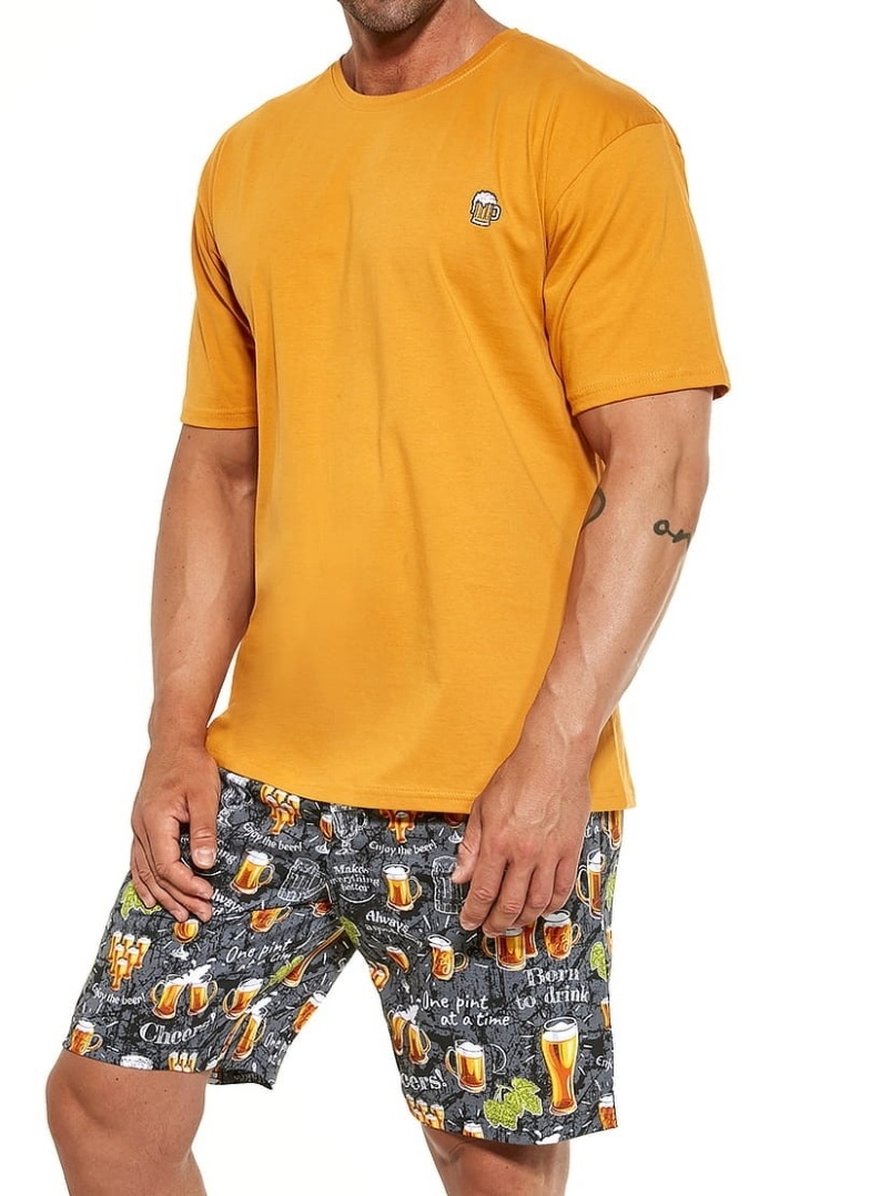 Pánské pyžamo CORNETTE BEER oranžová