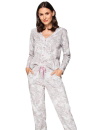 Pijama dama CANA ORNAMENT roz-gri