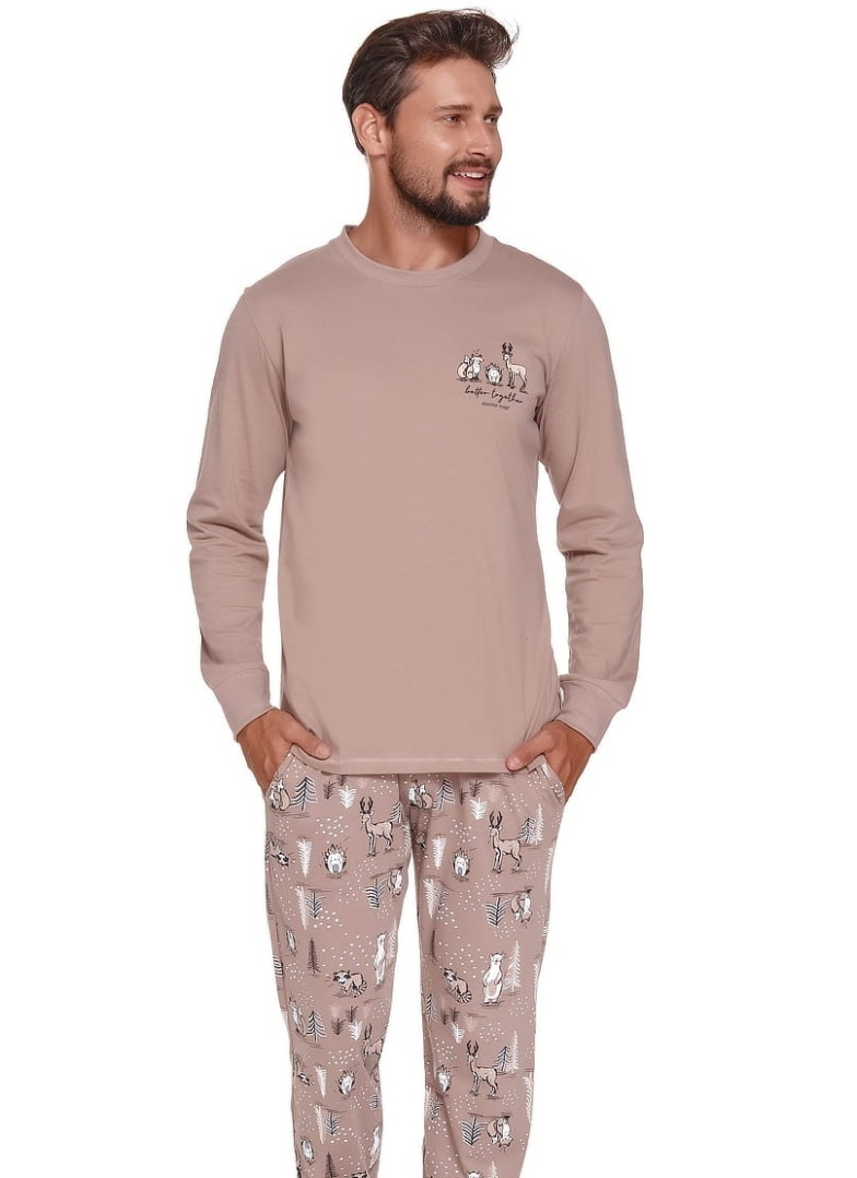 Pijama bărbați DOCTOR NAP PMB.4329 BEIGE