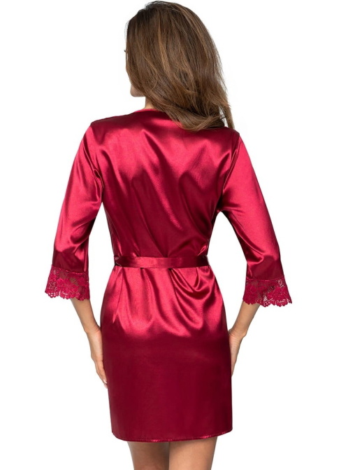 Halat din satin DONNA COLETTE burgundy