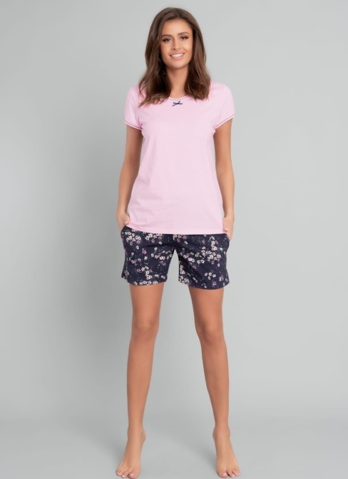 Dámské pyžamo ITALIAN FASHION CELESTINA růžová/print