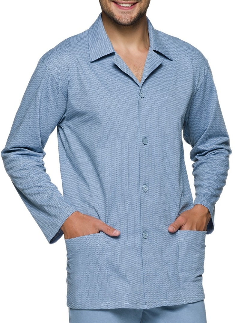 Pánské pyžamo REGINA 265/1 modrá rozepínací
