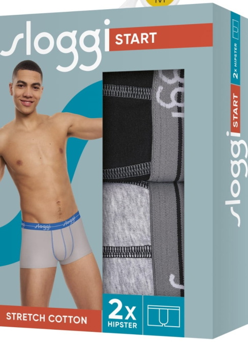 Boxeri SLOGGI MEN START HIPSTER C2P BOX GREY COMBINATION