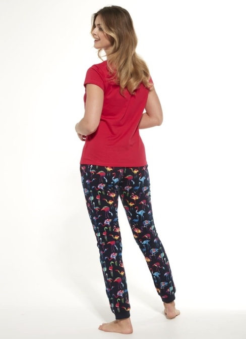 Spodnie piżamowe Cornette damskie we flamingi