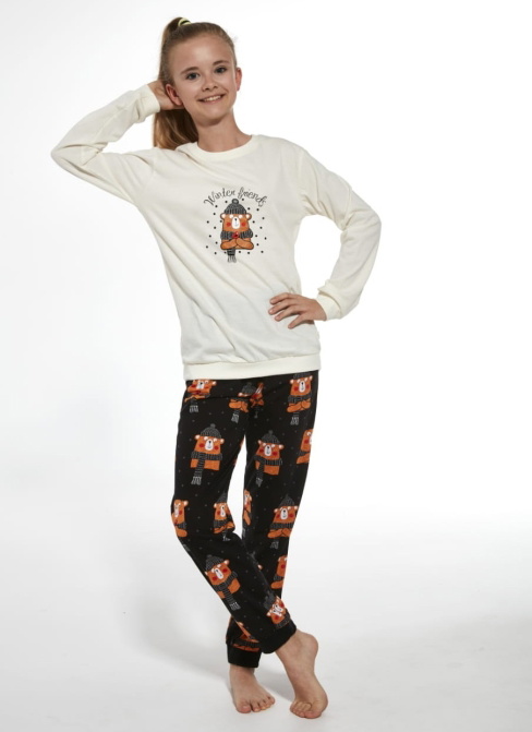 Pijama fete CORNETTE WINTER BEAR ecru