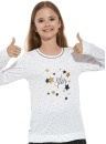 Piżama dziewczęca Cornette Star dł/r biały