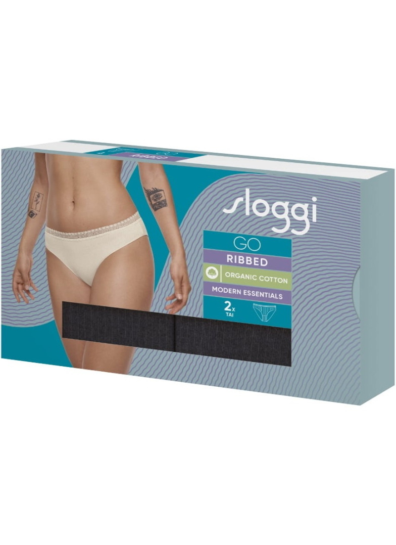 Női bugyi SLOGGI GO RIBBED TAI C2P BLACK