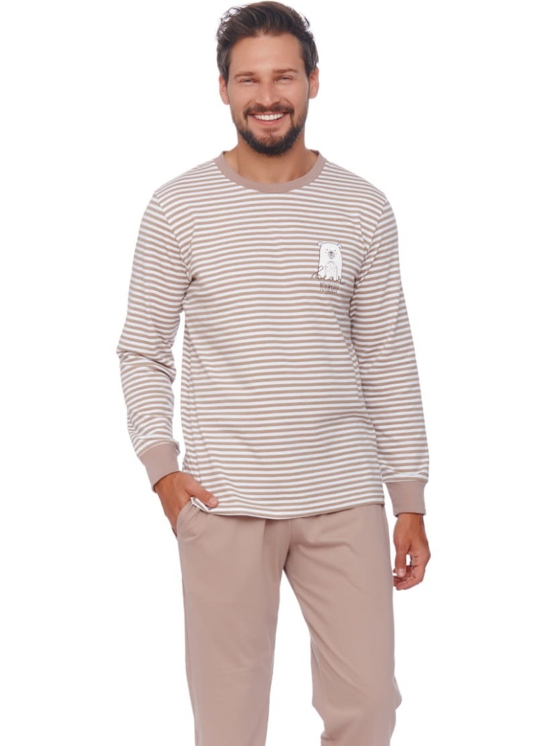 Pijama pentru bărbați DOCTOR NAP PMB.4530 BEIGE