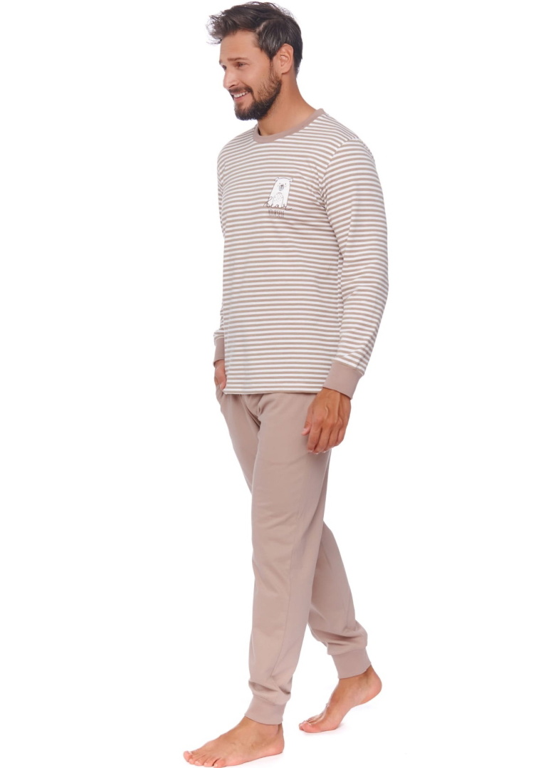 Pijama pentru bărbați DOCTOR NAP PMB.4530 BEIGE