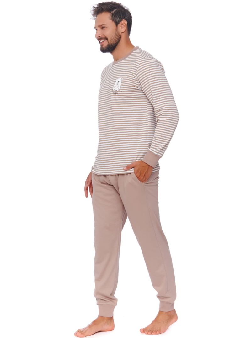 Pijama pentru bărbați DOCTOR NAP PMB.4530 BEIGE