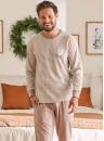 Pijama pentru bărbați DOCTOR NAP PMB.4530 BEIGE