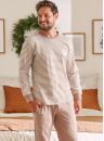 Pijama pentru bărbați DOCTOR NAP PMB.4530 BEIGE