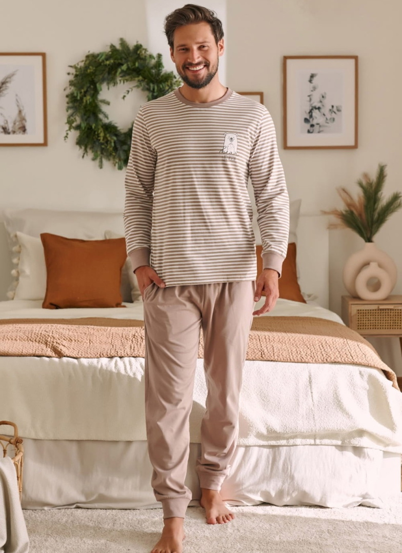 Pijama bărbați DOCTOR NAP PMB.4530 BEIGE