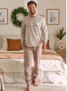 Pijama pentru bărbați DOCTOR NAP PMB.4530 BEIGE