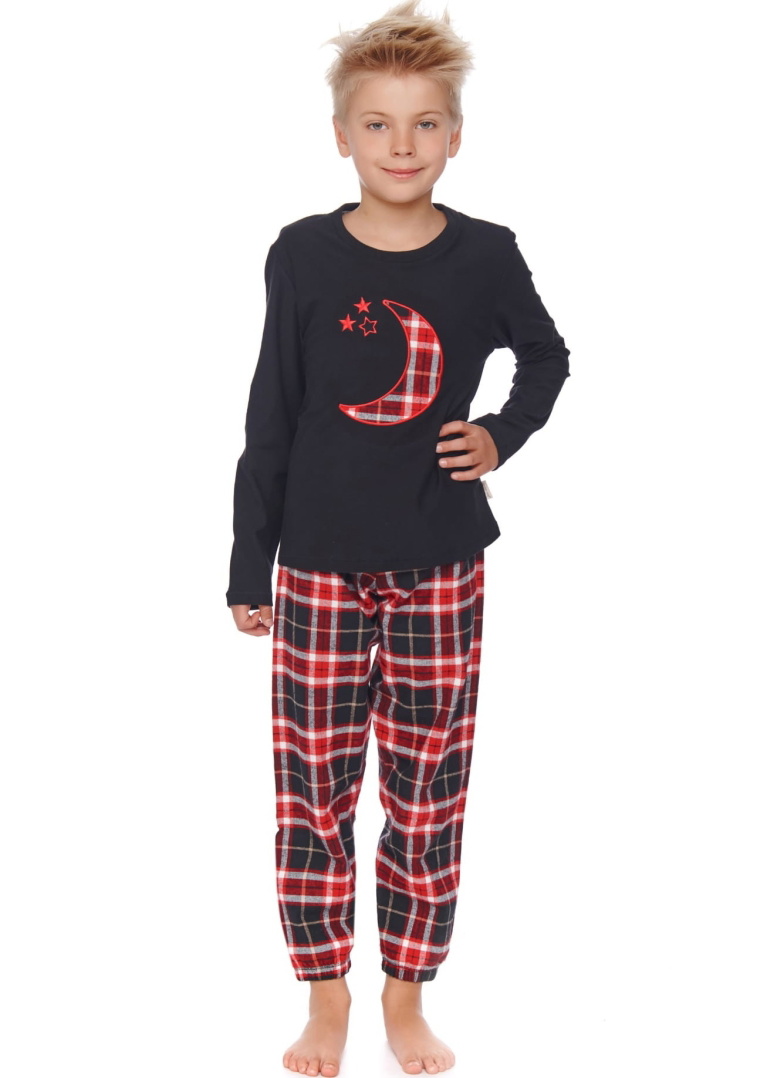 Pijama din flanel DOCTOR NAP PDU.4507 BLACK