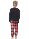 Pijama din flanel DOCTOR NAP PDU.4507 BLACK