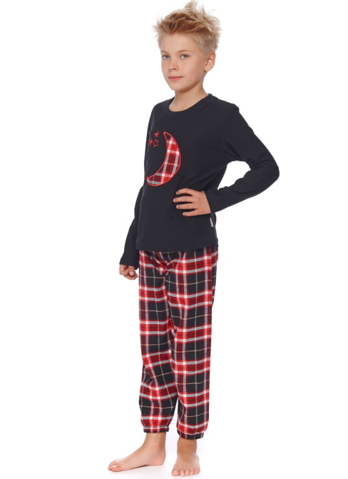 Pijama din flanel DOCTOR NAP PDU.4507 BLACK