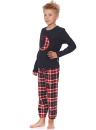 Pijama din flanel DOCTOR NAP PDU.4507 BLACK