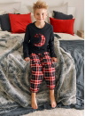 Pijama din flanel DOCTOR NAP PDU.4507 BLACK