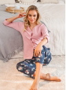 Pijama de damă cu nasturi DOCTOR NAP PM.4566 PAPAYA