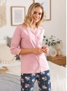 Pijama de damă cu nasturi DOCTOR NAP PM.4566 PAPAYA