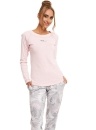 Dámské pyžamo ITALIAN FASHION ALOE dlouhé růžová/print