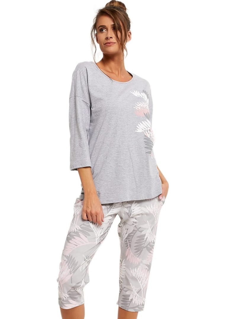 Pijama dama ITALIAN FASHION DRACENA 3/4+3/4 melange/print