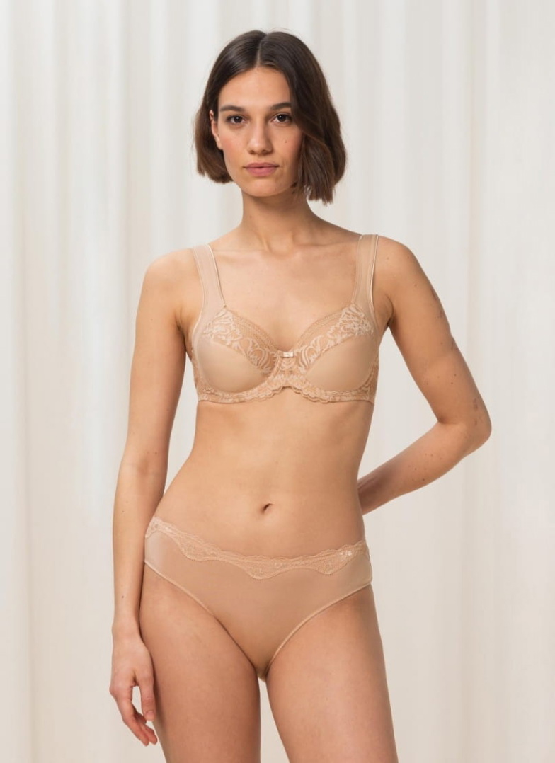 Melltartó TRIUMPH MODERN LACE+COTTON W02 NEUTRAL BEIGE