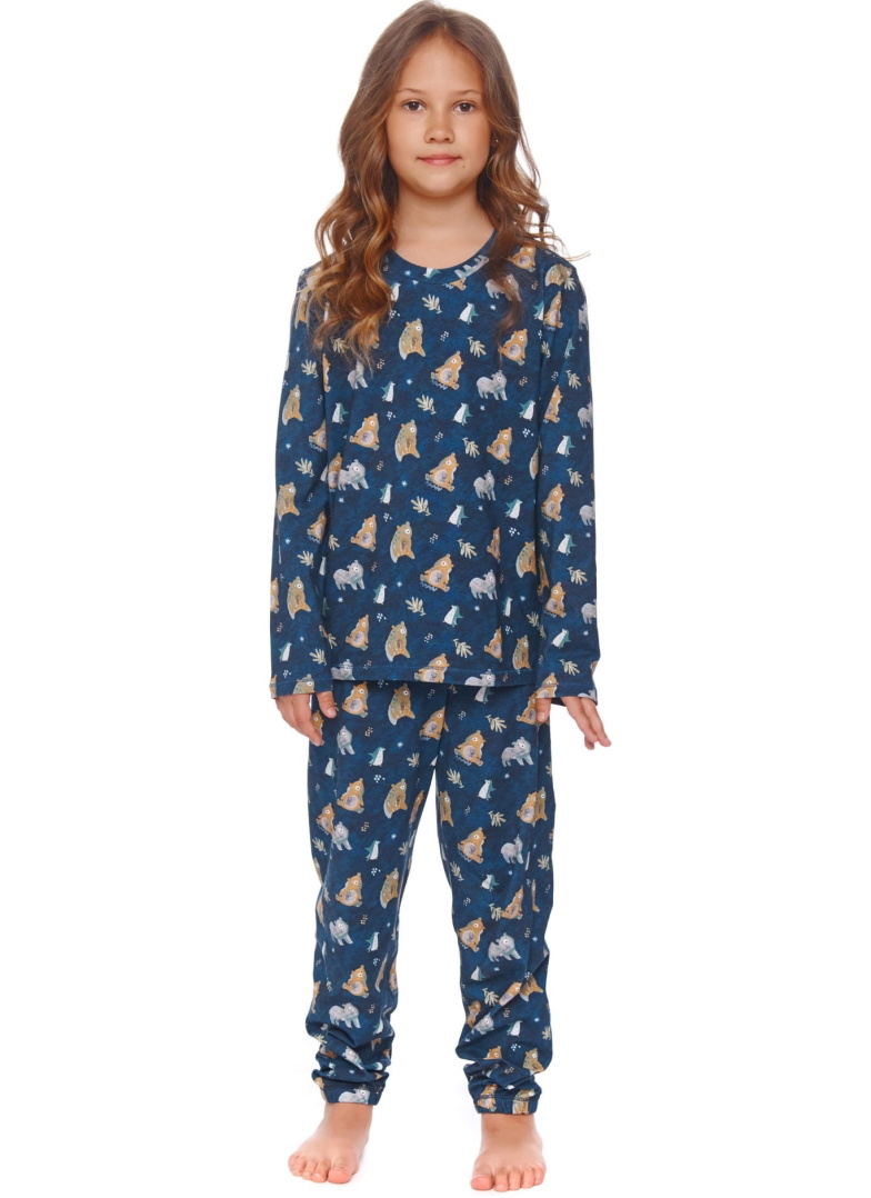 Pijama pentru copii DOCTOR NAP PDU.4598 FOREST NAVY ORGANIC