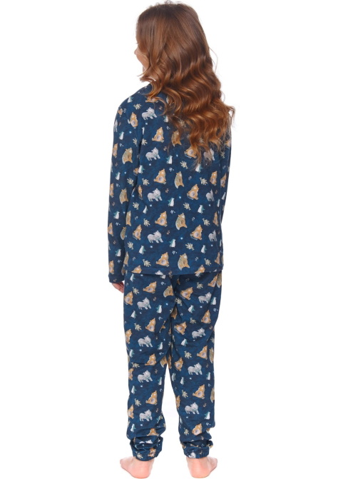 Pijama pentru copii DOCTOR NAP PDU.4598 FOREST NAVY ORGANIC