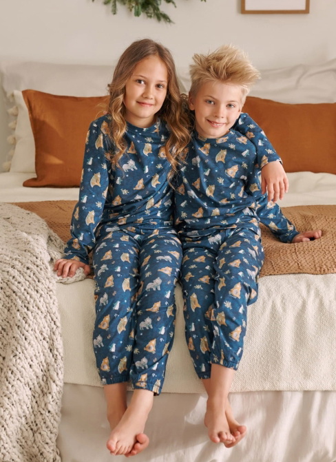 Pijama pentru copii DOCTOR NAP PDU.4598 FOREST NAVY ORGANIC