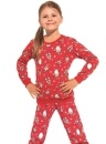 Świąteczna piżama dziewczęca Cornette Krasnale czerwony