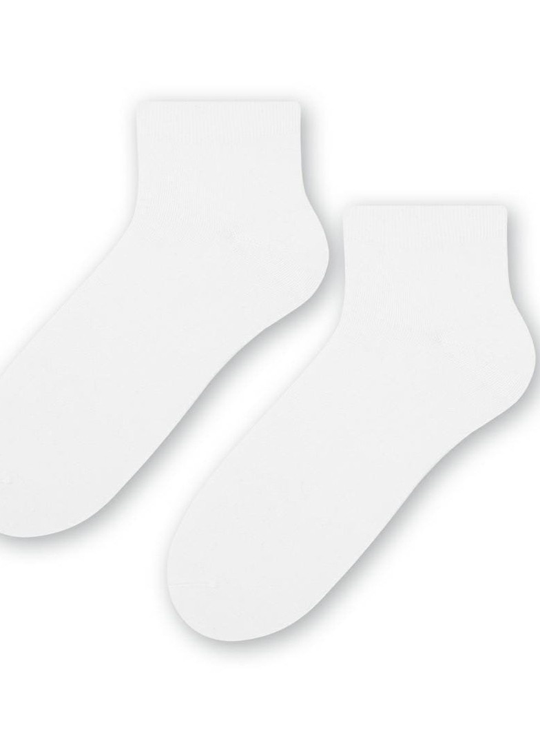 STEVEN Krátké bavlněné ponožky ART. 010 bílá