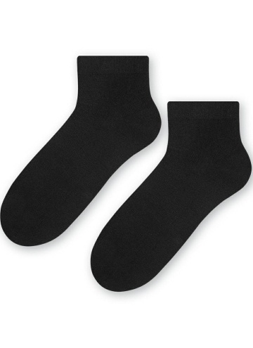 STEVEN Krátké bavlněné ponožky ART. 010 černá