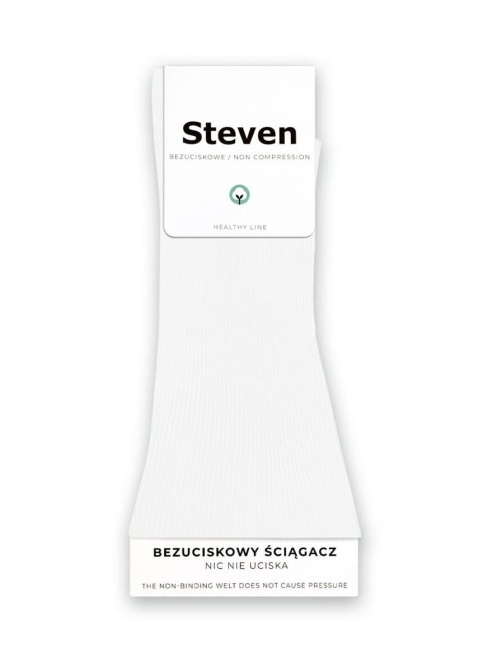 Steven skarpety bezuciskowe art. 018 biały