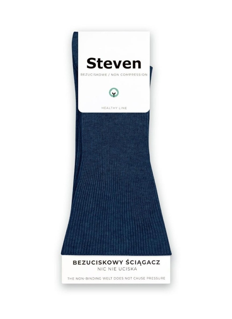 Steven skarpety bezuciskowe art. 018 melanż jeans