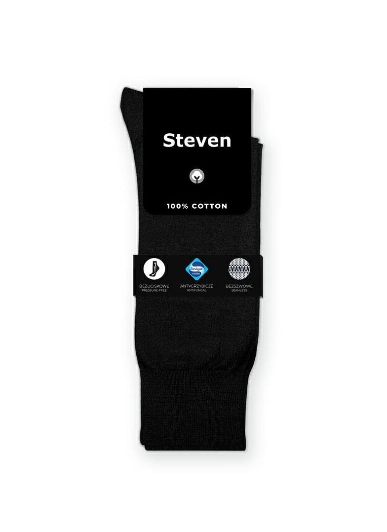 Skarpety bawełniane Steven art. 042 czarny