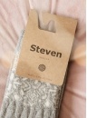 Skarpetki wełniane ze wzorem damskie Steven melanż szary