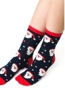 Ponožky dámské vánoční Santa Claus STEVEN tmavě modrá