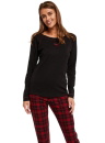 Pijama dama ITALIAN FASHION ORDESA lung negru/print