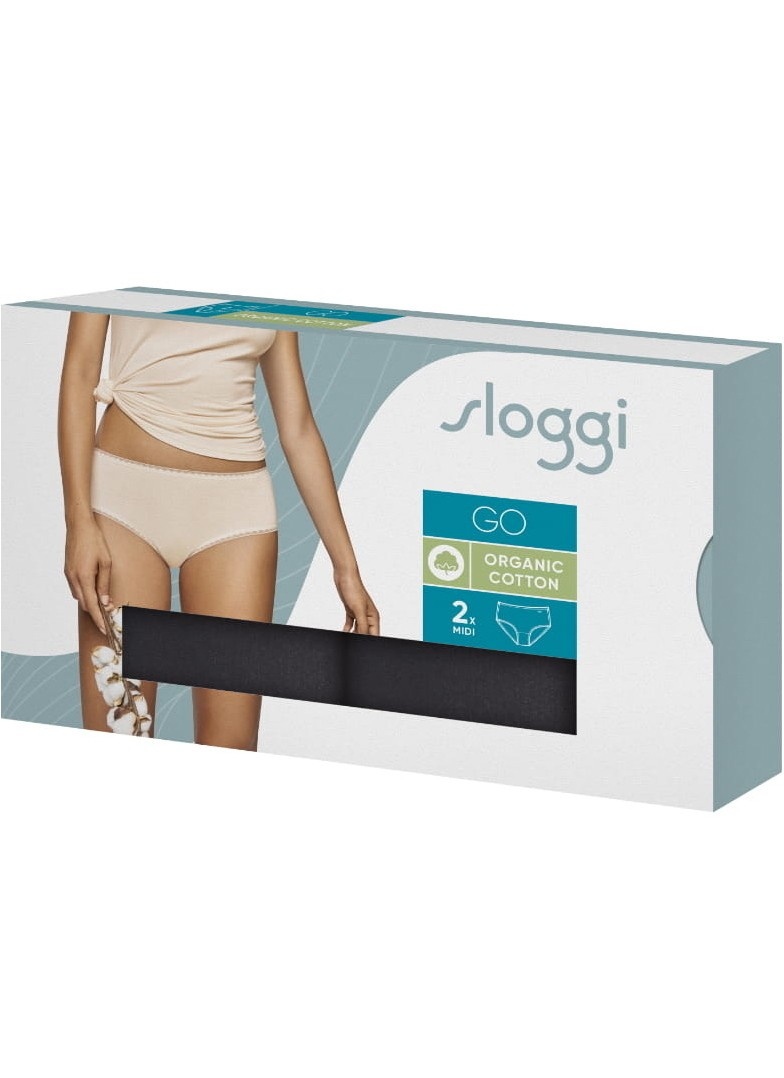 Chiloți dama SLOGGI GO MIDI BLACK 2PACK