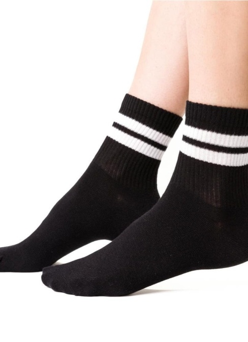 STEVEN Sportovní ponožky dámské černá