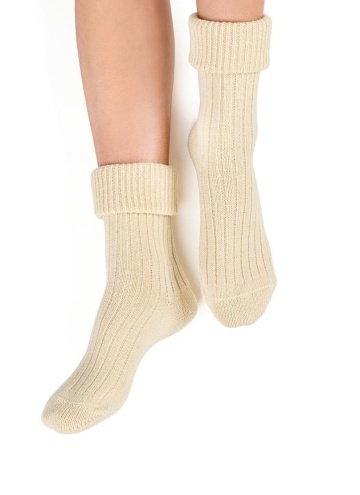STEVEN Ponožky na spaní ecru vanille