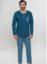 Rozepínací Pánské pyžamo WADIMA 204134 modrý atramentový