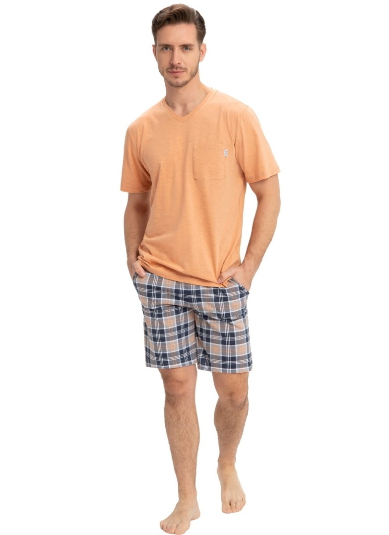 Pánské pyžamo LU.1048 oranžová