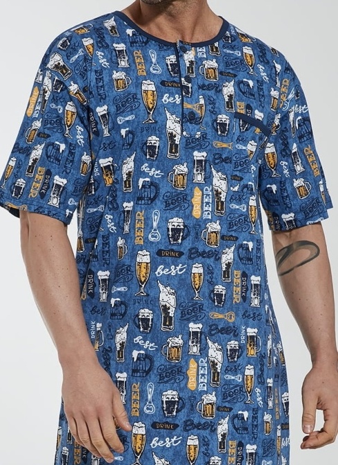Koszula nocna męska Cornette w kufle piwa